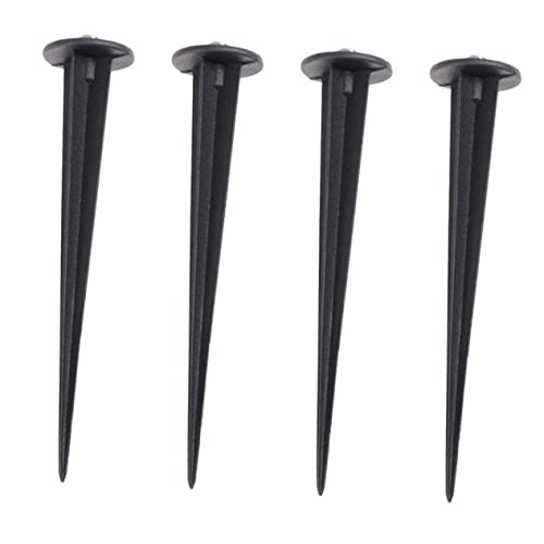 GALPADA 4 Stück Langlebige Aluminium Erdspieße für Solarlampen Außen Garten LED Bodenleuchten Kompatibel mit Rasenlampen Praktische Befestigung Schwarz von GALPADA