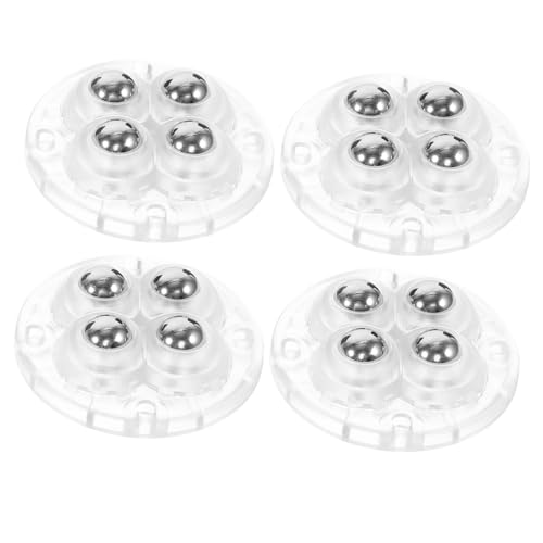 GALPADA 4 Stück Mini Lenkrollen Selbstklebend Kleine Kugelrollen für Aufbewahrungsboxen und Mülltonnen Robuste Kratzfeste Laufrollen Einfache Montage Vielseitig für Möbel und Küchenhelfer von GALPADA