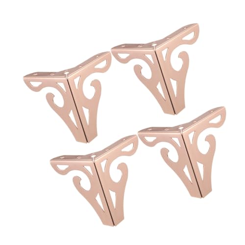 GALPADA 4 Stück Möbelbeine Roségoldene Couchfüße Eisen Ersatzfüße für Tisch Kommode und Sofa Modern und Stabil für DIY Möbelprojekte von GALPADA