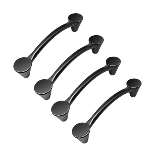 GALPADA 4 Stück Schwarze Schrankgriffe aus Aluminiumlegierung Lochabstand Vintage Stil Möbelgriffe für Küchenschränke Kleiderschränke und Türen von GALPADA