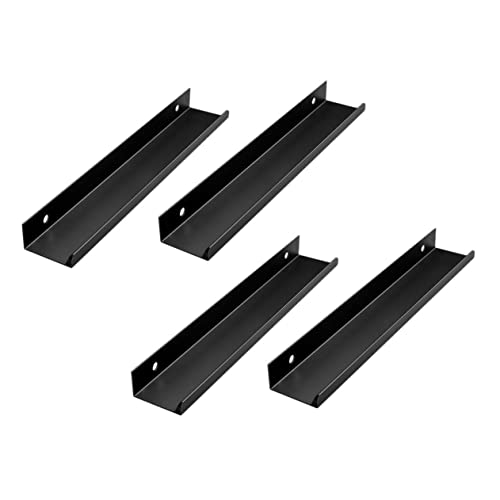 GALPADA 4 Stück Schwarze Verdeckte Möbelgriffe aus Aluminium Einfache Installation Rostfrei Elegante Schrank Küchengriffe für Kleiderschränke GALPADA 4 Stück Schwarze Verdeckte Möbelgriffe aus Aluminium Einfache Installation Rostfrei Elegante Schrank Küchengriffe für Kleiderschränke von GALPADA