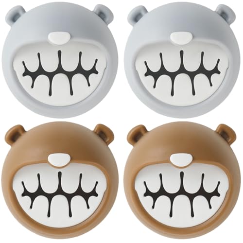 GALPADA 4 Stück Selbstklebende Handtuchhalter Bärenform ohne Bohren Praktische Wandhaken Braun Niedliche Küchen Badezimmer Handtuchhaken Einfache Montage Vielseitig und Dekorativ von GALPADA