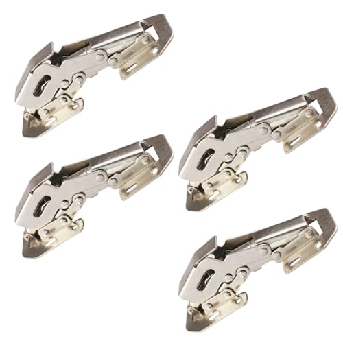GALPADA 4 Stück Teiliges Edelstahl Möbelscharniere mit Dämpfer für Schranktüren Rostfrei Robust für Küchen Möbelanwendungen Einfache Montage Langlebig Glatte Oberfläche Vielseitig von GALPADA