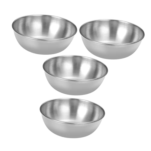 GALPADA 4 Stück Teiliges Edelstahl Saucenschälchen Runde Soßen Schalen Rostfrei Vielseitig für Haushalt Grill Picknick als Dip und Gewürzschälchen Spülmaschinengeeignet Silberfarben GALPADA 4 Stück Teiliges Edelstahl Saucenschälchen Runde Soßen Schalen Rostfrei Vielseitig für Haushalt Grill Picknick als Dip und Gewürzschälchen Spülmaschinengeeignet Silberfarben von GALPADA