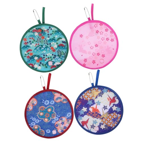 GALPADA 4 Stück Teiliges Faltbare Runde Handfächer Leichte und Robuste Fächer mit Buntem Cartoon Tragbar für Sommerkühlung Hochzeitsfeiern Reisen und Outdoor Events GALPADA 4 Stück Teiliges Faltbare Runde Handfächer Leichte und Robuste Fächer mit Buntem Cartoon Tragbar für Sommerkühlung Hochzeitsfeiern Reisen und Outdoor Events von GALPADA