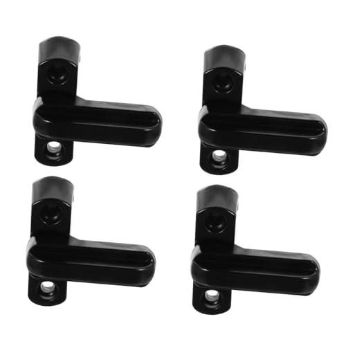 GALPADA 4 Stück Teiliges Fenster T Schloss aus Robustem Zinklegierung für Zusätzliche Praktische Fenstersicherung mit Schrauben Langlebiger Sash Blocker für Innen und Außenfenster Schwarz von GALPADA