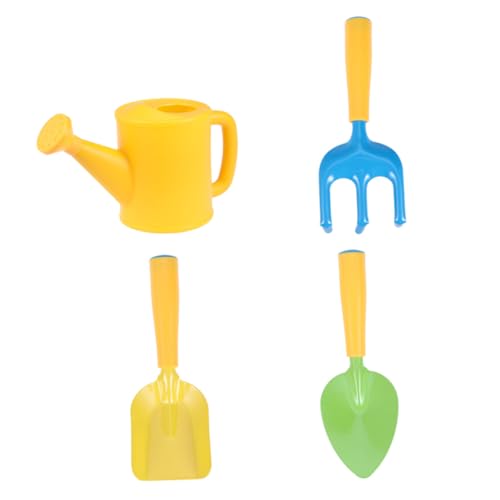 GALPADA 4 Stück Teiliges Gartenwerkzeug Mini Schaufel Rechen Gießkanne Leicht Rostfrei Strapazierfähig für Blumen Gemüse Pflanzen im Freien Spielerisch Gärtnern von GALPADA