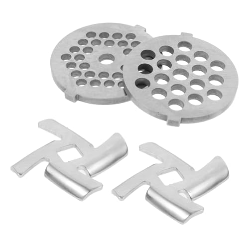 GALPADA 4 Stück Teiliges Lochscheiben für Elektrischen und Manuellen Praktische Schneidscheiben Langlebige und Leicht zu Reinigende Ersatzplatten Kompatibel für Hackfleischzubereitung von GALPADA