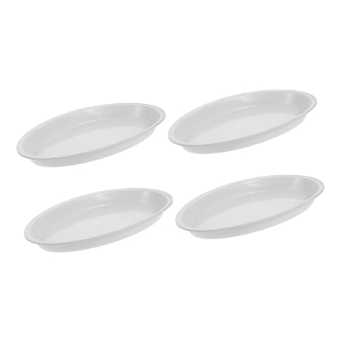 GALPADA 4stücke Ovale Pflanzenuntersetzer Aus Pp-Kunststoff Wasserauffangschalen Für Zimmerpflanzen Dekorative Blumentopf-untertassen Für Innen Und Außenbereich von GALPADA