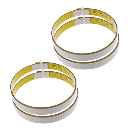 GALPADA 4 Stück Teiliges Selbstklebendes Maßband aus Hochkohlenstoffstahl Doppelseitiges Lineal Flach Haftendes Maßband für Werkbank Präzise Selbstklebende Messleiste für Holzarbeiten von GALPADA