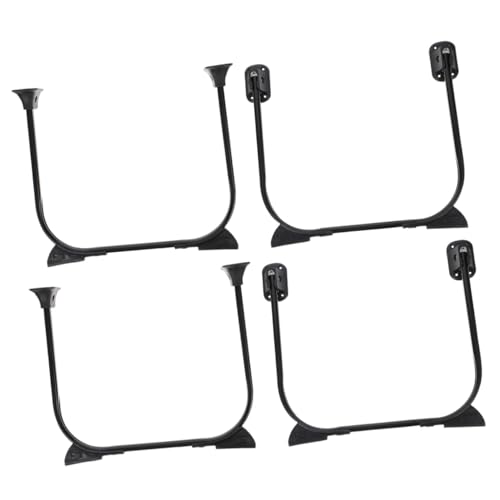 GALPADA 4 Stück Teiliges U förmige Klappbare Metall tischbeine Faltbare Möbelfüße für Bett Couchtische Langlebig Korrosionsbeständig Modernes Design Platzsparend Schwarz von GALPADA