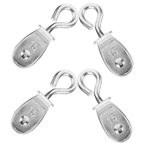 GALPADA 4 Stück Teiliges Umlenkrollen Robuste Seilrollen für Kabel und Drahtseil Anwendungen Platzsparendes Design für Fitnessgeräte und Enge Räume von GALPADA