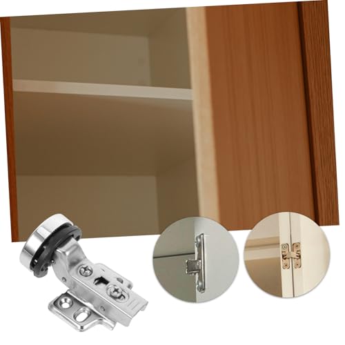 GALPADA 4 Stück Teiliges Verdeckte Einbau Schrankscharniere mit Hydraulischer Dämpfung Geräuschloser Soft Close Funktion Stoßdämpfendes Design Einfache Montage Geeignet für Küchenschränke von GALPADA