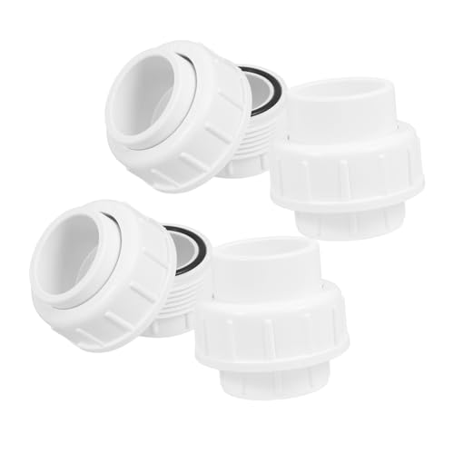 GALPADA 4 Stück Upvc Rohrverbinder Weiß Teiliges PVC Rohrkupplung Adapter Wiederverwendbarer Universalkupplungsfitting für Wasser und Entwässerungssysteme für Gartenbewässerung und GALPADA 4 Stück Upvc Rohrverbinder Weiß Teiliges PVC Rohrkupplung Adapter Wiederverwendbarer Universalkupplungsfitting für Wasser und Entwässerungssysteme für Gartenbewässerung und von GALPADA