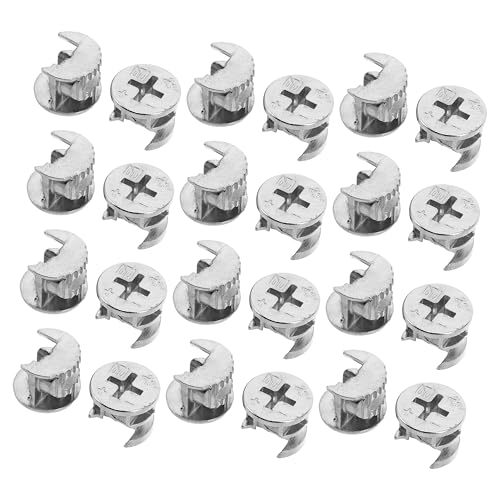 GALPADA 40 Stück Teiliges Exzenter Nockenschloss Schrauben Möbelbeschläge Robustes Material Einfache Montage Vielseitig für Schränke Ablagen Betten Kommoden Geeignet von GALPADA