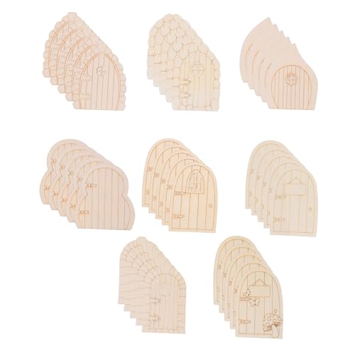 GALPADA 40 Stück Teiliges Mini Holz DIY Bastelset Naturbelassene Unbemalte Miniatur-türen für Baum Wand und Garten Wetterbeständig Kreative Dekoration für Zuhause Party und Garten GALPADA 40 Stück Teiliges Mini Holz DIY Bastelset Naturbelassene Unbemalte Miniatur-türen für Baum Wand und Garten Wetterbeständig Kreative Dekoration für Zuhause Party und Garten von GALPADA