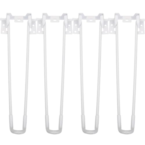 GALPADA 4 Stück Faltbare Haarnadelbeine Aus Metall Für Klapptische Weiße Möbelbeine Stabil Und Vielseitig Für Selbstgemacht Projekte von GALPADA
