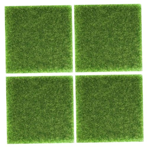 GALPADA 4Stücke Künstliche Grasmatte Langlebige und Dekoration für Miniaturgärten Innen und Außenbereich für DIY Projekte von GALPADA