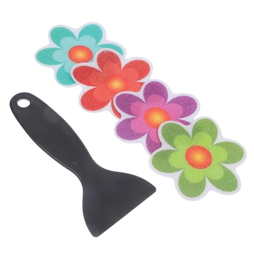 GALPADA 4stücke rutschfeste Fliesenaufkleber Karton Für Mädchen Selbstklebende Frosted Badewannendekoration Mit Blumenmotiven Zufällige Designs von GALPADA