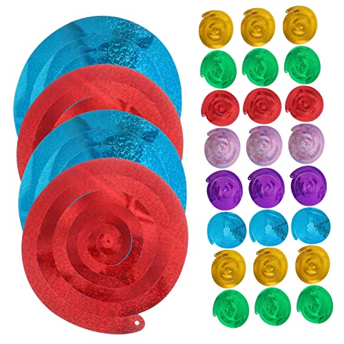 GALPADA 5 Sätze Hängende Spiral Dekorationen für Partys Mischfarben für Geburtstagsfeiern Hochzeiten Shower und Weihnachten Leichte Wiederverwendbare Dekorationen für Decken Fenster und von GALPADA