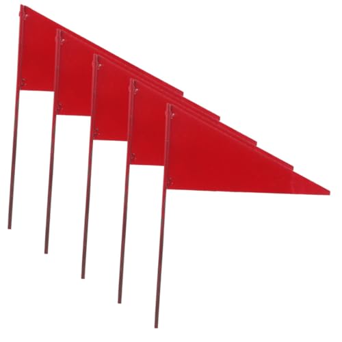GALPADA 5 Stück Rote Markierungsfahnen aus Robustem Eisen Dreieckige Gartenschilder für Rasen Sprinkler Hundetrainingsmarkierungen Wetterbeständig und Sichtbar für Garten und Außenbereich GALPADA 5 Stück Rote Markierungsfahnen aus Robustem Eisen Dreieckige Gartenschilder für Rasen Sprinkler Hundetrainingsmarkierungen Wetterbeständig und Sichtbar für Garten und Außenbereich von GALPADA