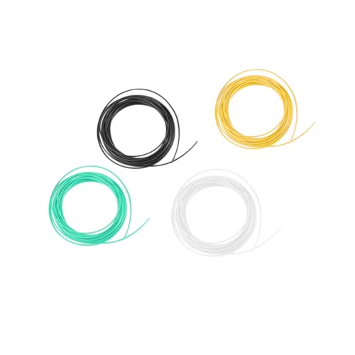 GALPADA 5 Stück Teiliges Drucker Filament Pla Nachfüllset Abs in Dunkel Weiß Gelb Rot Grün Kompatibel mit Allen Standard Druckstiften Hohe Temperaturbeständigkeit Schnelle Formgebung von GALPADA