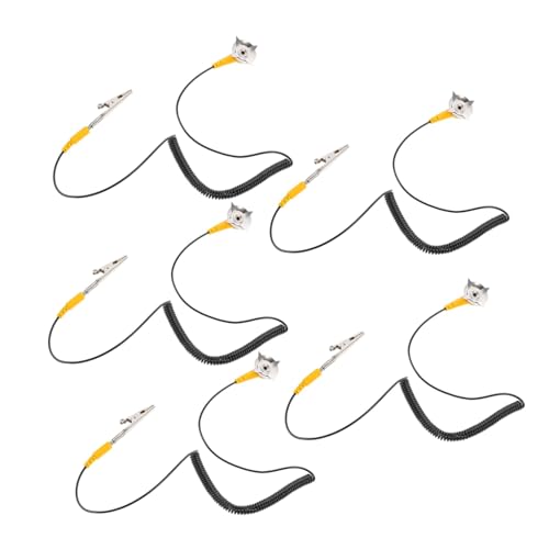GALPADA 5 Stück Teiliges Erdungskabel aus PVC Elektrostatische Entladungsschutz Flexible Esd Ground Wire für Elektronik und Werkbänke Sichere Erdungsleitung für Static Arbeitsplätze GALPADA 5 Stück Teiliges Erdungskabel aus PVC Elektrostatische Entladungsschutz Flexible Esd Ground Wire für Elektronik und Werkbänke Sichere Erdungsleitung für Static Arbeitsplätze von GALPADA