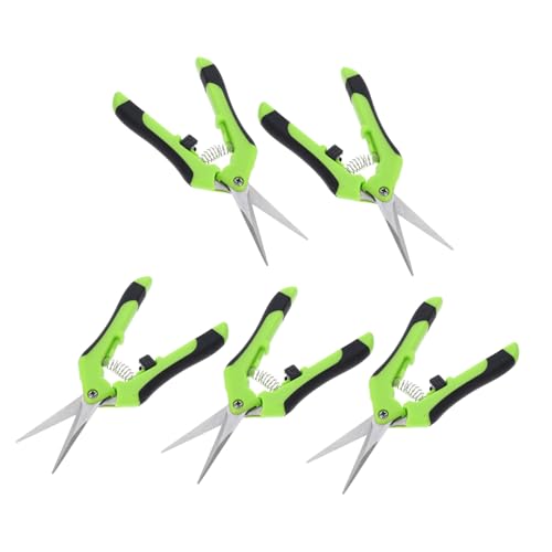 GALPADA 5 Stück Teiliges Gartenscheren Rostfreiem Metall Langlebig und Sicher Effizienter Schnitt für Gartenarbeit Ergonomisch und Kraftsparend für Zweige Blumen und Schnittblumen von GALPADA