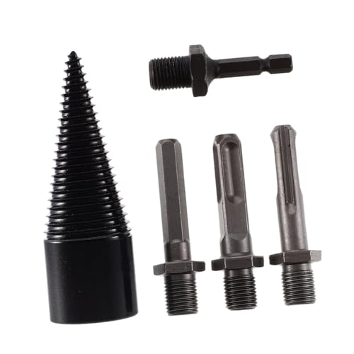 GALPADA 5 Stück Teiliges Holzspalter bohrer Abnehmbaren Griffen Tiefes Gewinde für Sicheres Bohren und Spalten von Brennholz Vielseitig Einsetzbar für Heim Camping und Landwirtschaft von GALPADA