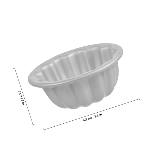 GALPADA 5 Stück Teiliges Mini blumen Backform aus Lebensmittelechtem Hitzebeständigem Aluminium Antihaftbeschichtet für Cupcakes Pudding und Jelly für Zuhause Bäckerei und Gastronomie von GALPADA