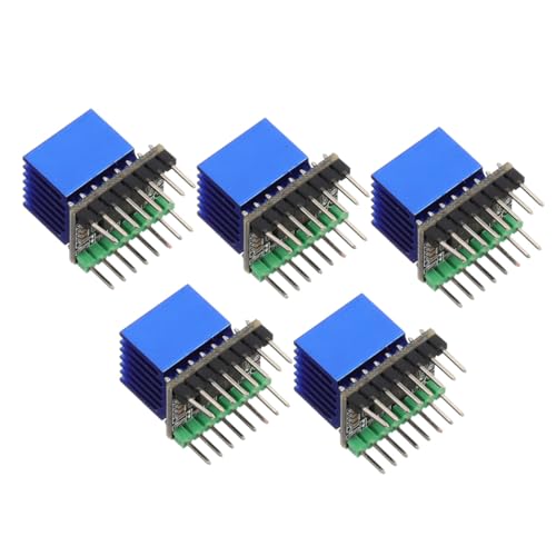 GALPADA 5 Stück Teiliges Schrittmotortreiber Leiser Motorcontroller mit Verbessertem Kühlkörper Oxidationsbeständig Mikroschritte Kompatibel für Drucker und Cnc Geräte von GALPADA