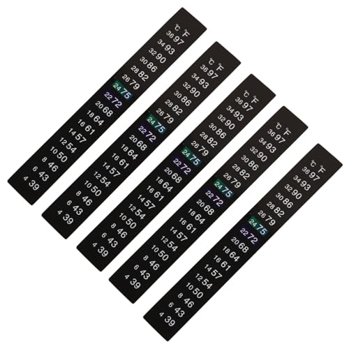 GALPADA 5 Stück Teiliges Thermometer Sticker für Brauen und Fermentation Selbstklebende Temperaturanzeige für Gärbehälter Einfach zu Verwenden Robust und Zuverlässig für Hobbybrauer und GALPADA 5 Stück Teiliges Thermometer Sticker für Brauen und Fermentation Selbstklebende Temperaturanzeige für Gärbehälter Einfach zu Verwenden Robust und Zuverlässig für Hobbybrauer und von GALPADA
