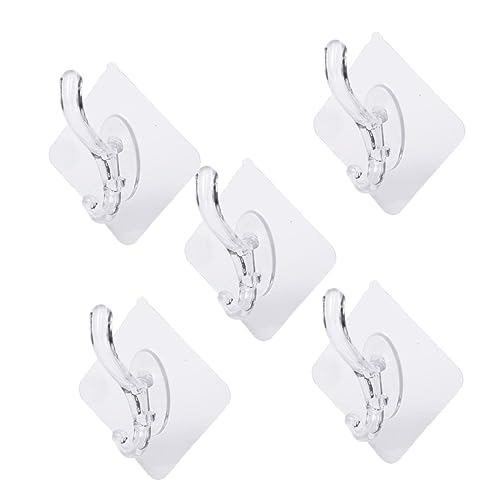 GALPADA 5 Stück Transparente Selbstklebende Haken Ohne Bohren Starke Wandhaken für Handtücher Taschen Kleidung im Badezimmer Schlafzimmer Küche Wohnbereich GALPADA 5 Stück Transparente Selbstklebende Haken Ohne Bohren Starke Wandhaken für Handtücher Taschen Kleidung im Badezimmer Schlafzimmer Küche Wohnbereich von GALPADA