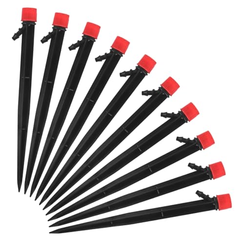 GALPADA 50 Stück Garten Tropfbewässerung Tropfer mit Einstellbarem Sprühkopf Erdspieß Bewässerungskopf für Effiziente Automatische Pflanzenbewässerung im Garten und Hochbeet von GALPADA
