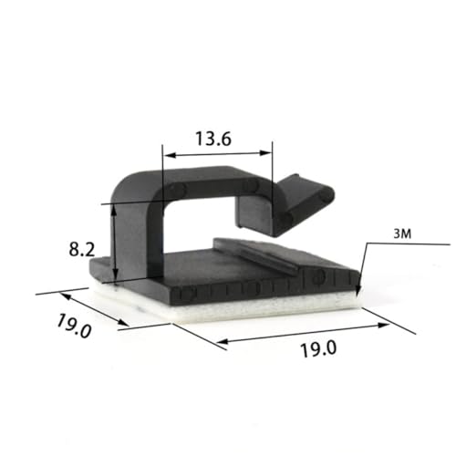 GALPADA 50 Stück Kabelclips Schwarz Klebender Kabelhalter Robust für Schreibtisch Auto Büro Kabelmanagement Organizer von GALPADA