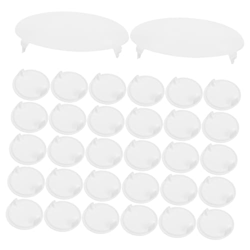 GALPADA 50 Stück Möbel Lochstopfen Kunststoff Weiß Ømm Schraubenloch Abdeckkappen für Schrank Kleiderschrank Tisch Kabelloch Abdeckung Langlebige Pp materialien Möbel Lochabdeckungen von GALPADA
