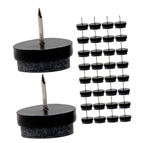 GALPADA 50 Stück Möbelgleiter Schraubbar Filzgleiter für Stuhl und Möbelbeine Schwarz rutschfest Kratzfest Geräuschdämpfend für Hartholz Fliesen und Laminatböden von GALPADA