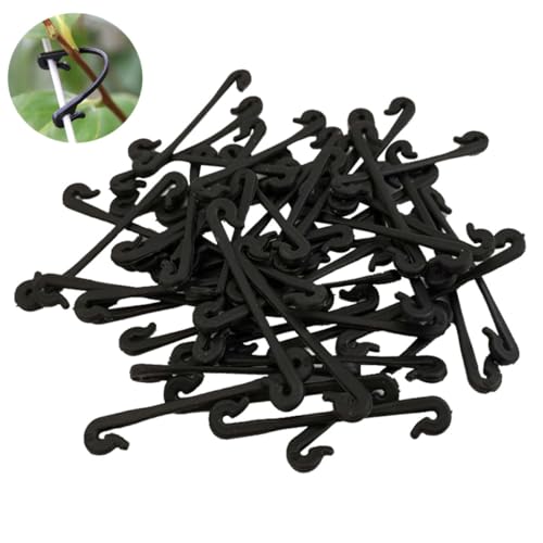 GALPADA 50 Stück Pflanzenclips aus Kunststoff für Weinreben und Gemüse Fester Halteclip mit Praktischem Design Flexibel Biegbar für Garten und Gewächshaus Einfache Befestigung von von GALPADA