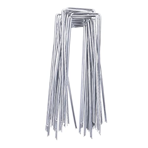 GALPADA 50stücke U-förmige Nägel Aus Metall Für Bodensicherung Erdnägel Für Camping Und Garten Campingheringe Gartenpfähle Silber von GALPADA
