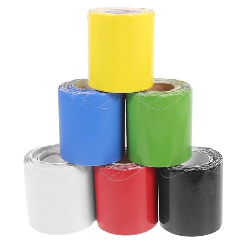 GALPADA 6 Rollen Wasserfeste Bulletin Board Border Trim Abnehmbare Bunte Dekorfolie für Tafel Whiteboard Fenster und Tür pro Vielseitig Zuschneidbar Klassenzimmer und Bürodekoration von GALPADA