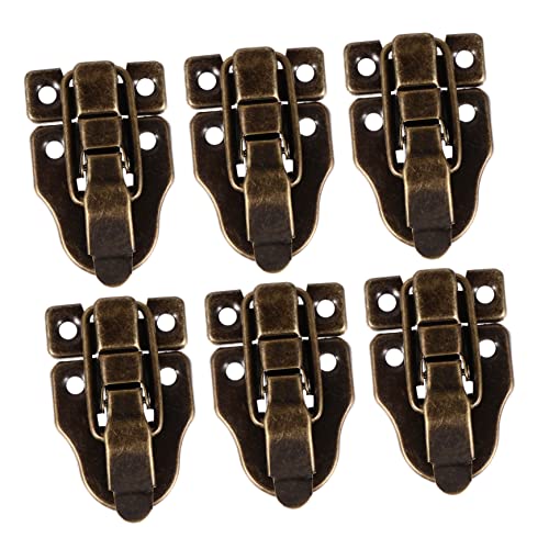 GALPADA 6 Stück Antike Teiliges Holzbox Verschluss Dekorative Hasp Latch für Schmuckbox Werkzeugkiste und Koffer Vintage Design für Stilvolle Aufbewahrung von GALPADA