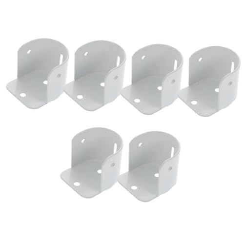 GALPADA 6 Stück Kleiderstangenhalterung aus Robustem Metall Langlebige Gardinenstangen Halterung für Kleiderschrank Bad Fenster Vielseitig Einsetzbar Weiße Oberfläche Einfach Montierbar GALPADA 6 Stück Kleiderstangenhalterung aus Robustem Metall Langlebige Gardinenstangen Halterung für Kleiderschrank Bad Fenster Vielseitig Einsetzbar Weiße Oberfläche Einfach Montierbar von GALPADA