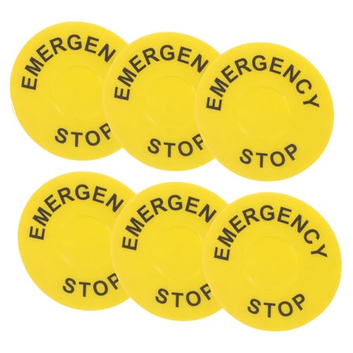 GALPADA 6 Stück Notstopp Aufkleber Selbstklebend PVC Warnschild für Not aus Taster Robustes Sicherheitszeichen Verschleißfestes Notstopp Label zur Schnellen Maschinenabschaltung GALPADA 6 Stück Notstopp Aufkleber Selbstklebend PVC Warnschild für Not aus Taster Robustes Sicherheitszeichen Verschleißfestes Notstopp Label zur Schnellen Maschinenabschaltung von GALPADA