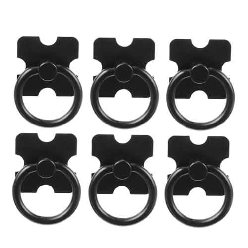 GALPADA 6 Stück Schwarze Runde Metallgriffe Kleine Schrankknöpfe aus Zinklegierung Langlebig Kratzfest für Küchen und Möbel Einfache Montage Vielseitig für Kommode Tv und Kleiderschrank von GALPADA