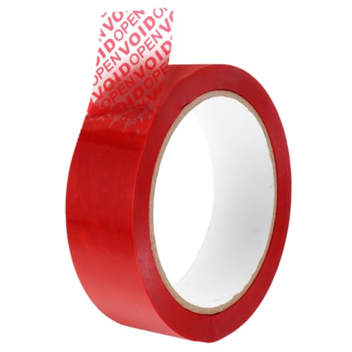 GALPADA 6 Stück Sicherheitsband Rot Tamper Evident Klebeband für Versand Verpackungsschutz Manipulationssicher Tamper Void Tape für Paketinhaltsintegrität und Manipulationsschutz von GALPADA