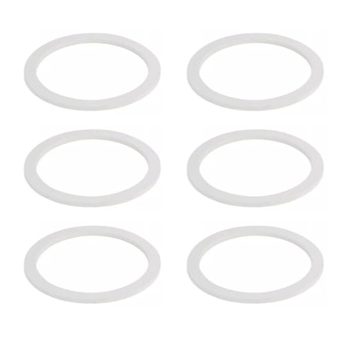 GALPADA Kaffeemaschinen Dichtungsringe 6 Stück aus Silikon Hochtemperaturbeständig für Mokkakanne und Kaffeemaschine Einfach zu Wechseln Küchenzubehör für Kaffeeliebhaber von GALPADA