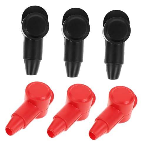 GALPADA 6 Stück Teiliges Batteriepolabdeckungen aus PVC Isolierende Schutzkappen für Auto Rv batterieanschlussklemmen Langlebige Praktische Batterie Terminal Schutzabdeckungen in Rot und von GALPADA