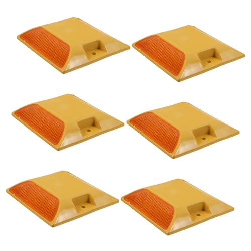 GALPADA 6 Stück Teiliges Reflektierende Kunststoff pflastermarkierungen für Einfahrt und Garten Witterungsbeständige Straßenmarkierungen mit Erhöhter Sichtbarkeit Robust und von GALPADA