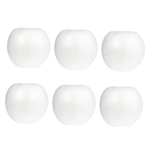 GALPADA 6 Stück Teiliges Schaumstoff Apfel Modell DIY Bastelset Weiß Handgefertigte Formen für Weihnachtsdeko Fenster Basteln Kreative Früchte Modellierung Frühpädagogik von GALPADA