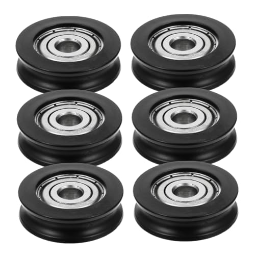 GALPADA 6 Stück Teiliges Schrank Schiebetür Umlenkrollen aus Nylonbeschichtetem Aluminiumlegierung für Möbel und Fenster Langlebige Geräuscharme Rollräder für Einfache Montage und von GALPADA